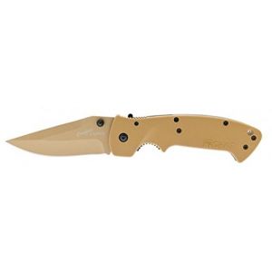 Columbia River Knife & Tool Crawford Kasper Desert Tan Coated Folding Knife